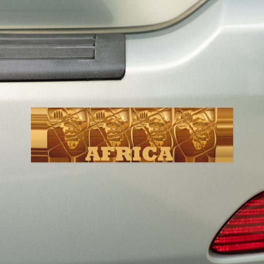 Gouden Hart van Afrika Bumpersticker (Op auto)