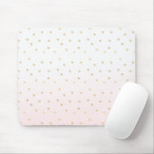 Gouden harten Blush Pink Ombre Muismat (Met muis)