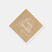 Gouden Harten Confetti Baby Sprinkle / Shower Rust Servet (Hoek)
