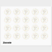 Gouden harten Confetti Elegante Script Bedankt Ronde Sticker (Vel)
