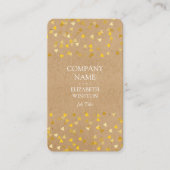 Gouden Harten Confetti Visitekaartje (Voorkant)