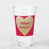 gouden harten glas (Voorkant)
