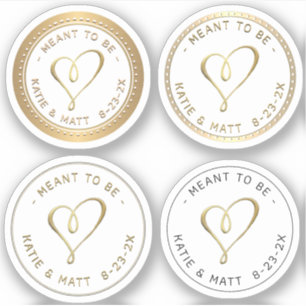 Gouden harten in reliëf bedoeld om bruiloft monste sticker