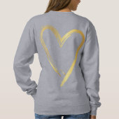 Gouden harten Koning en Koningin Schaakstukken | Trui (Achterkant)