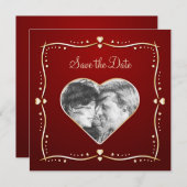 Gouden Harten - Save the date aankondiging (Voorkant / Achterkant)