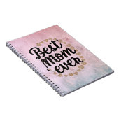 Gouden Harten Trendy Schrift Beste Moeder Ooit Mod Notitieboek (Rechterzijde)