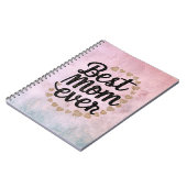 Gouden Harten Trendy Schrift Beste Moeder Ooit Mod Notitieboek (Linkerzijde)