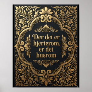 Gouden Hartkamer - Luxe Scandinavisch Erfgoed Poster
