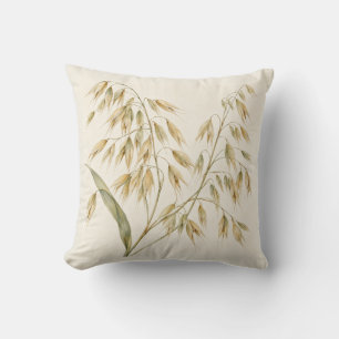 Gouden Haver Sprays Ivoor Botanische Waterverf Kussen