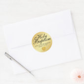 Gouden Heilige Doop Sticker Seal met Hart (Envelop)