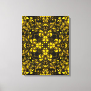 Gouden Heilige Energie Fractale Kunst Canvas Afdruk