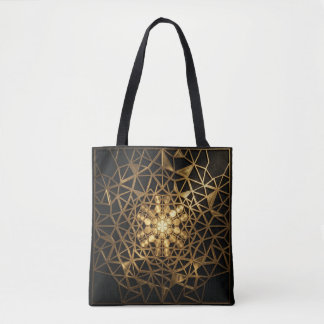Gouden Heilige Geometrie Gloed Draagtas