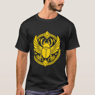 Gouden Heilige Scarabee Egyptische Symbool Kunst T-shirt