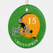 Gouden Helm Kerstmis Keramisch Ornament (Links)