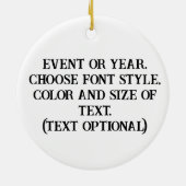 Gouden Helm Kerstmis Keramisch Ornament (Achterkant)