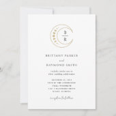 Gouden hemelse bruiloft uitnodiging (Voorkant)