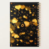 Gouden Hemelse Harten en Liefde Gepersonaliseerd Planner (Achterkant)