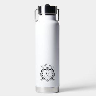 Gouden Heraldische Kroon Monogram Waterfles