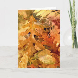 Gouden Herfst Bladeren-399 Feestdagen Kaart