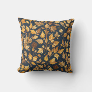Gouden Herfst Bladeren Patroon Kussen