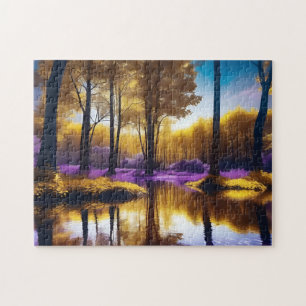 Gouden herfst bos rust legpuzzel