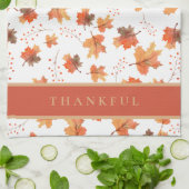 Gouden Herfst Maple Leaves Custom Theedoek (Gevouwen)