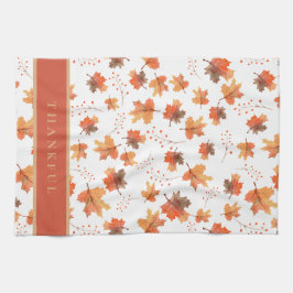 Gouden Herfst Maple Leaves Custom Theedoek