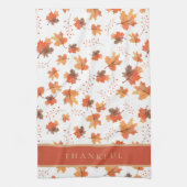 Gouden Herfst Maple Leaves Custom Theedoek (Verticaal)