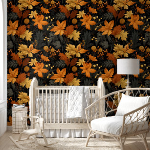 gouden herfstbladeren behang