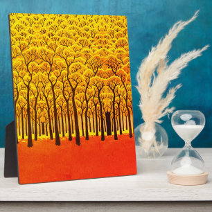 Gouden herfstbos fotoplaat