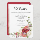 Gouden herinneringen: 40 jaar liefde vieren kaart (Voorkant / Achterkant)