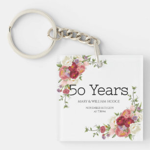 Gouden herinneringen: 50 jaar liefde vieren sleutelhanger