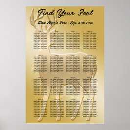 Gouden Herten 16 tafels Zitkaart Poster