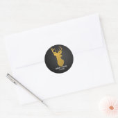 Gouden Herten / Antler krijtbord bruiloft Ronde Sticker (Envelop)