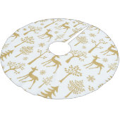 Gouden herten en bomen kerstboom rok (Gekanteld)