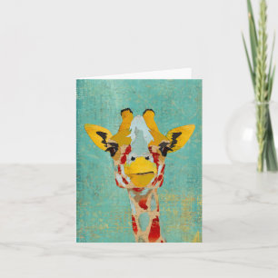Gouden het Gluren Giraffes Notecard Kaart