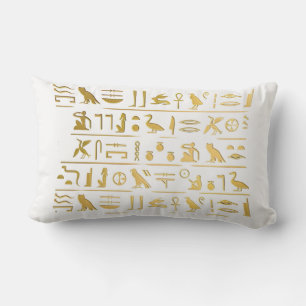 Gouden hiërogliefen - Oud-Egyptisch heilig schrift Buitenkussen