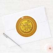 Gouden Hindoe Swastik Sticker (Envelop)