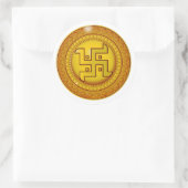 Gouden Hindoe Swastik Sticker (Tas)