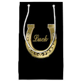 Gouden hoefijzer klein cadeauzakje (Voorkant)