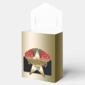 Gouden Hollywood Retro Star Party Bow Favor Box Bedankdoosjes (Geopend)