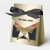 Gouden Hollywood Retro Star Party Bow Favor Box Bedankdoosjes (Voorkant Zijde)