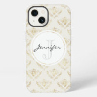 Gouden hommel met kroonpatroon monogram