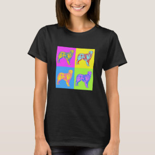 Gouden Hond Retriever Pop Art Victoriaanse Stijl T-shirt