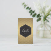 Gouden Honeycomb Glamoureus Beauty Visitekaartje (Staand voorkant)