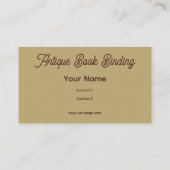 Gouden Honeysuckles in lederen look Visitekaartje (Achterkant)