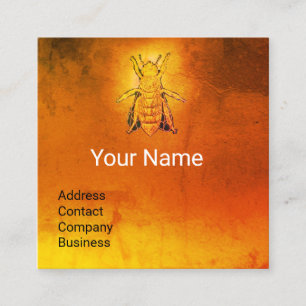 GOUDEN HONING BIJEN, BIJENHOUDERIJ, BIJENHOUDERIJ VIERKANTE VISITEKAARTJE