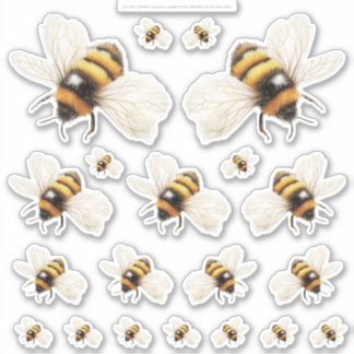 Gouden Honing Feeënwereld – 2a - vel met 20 bijen Sticker
