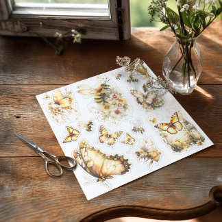 Gouden Honing Feeënwereld – 3c Bijen en Vlinders Sticker