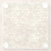 Gouden Honingraat 3D Render Textuur Glazen Onderzetter (Achterkant)